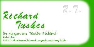 richard tuskes business card