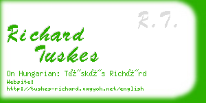 richard tuskes business card